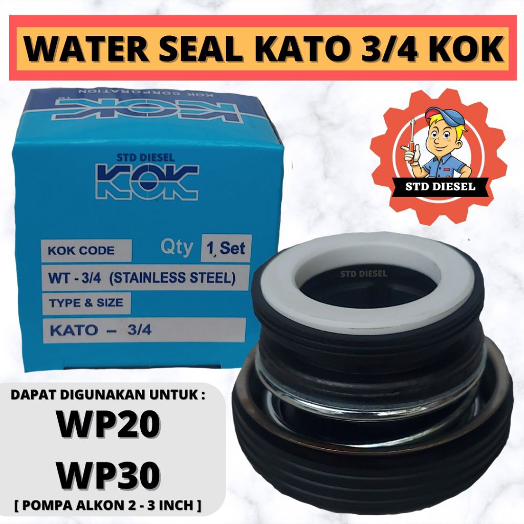 WATER SEAL KATO MERK KOK SIL PER ALKON WP20 WP30 SEAL POMPA AIR 3/4 WATER SEAL KATO 2 3 INCH KOK
