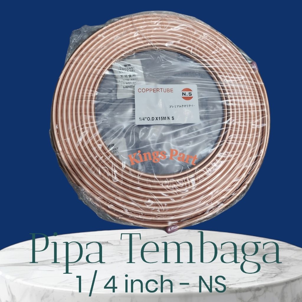 Roll Pipa Tembaga NS 1/4 inch Pipa Tembaga AC Kulkas Pipa Roll 15 meter