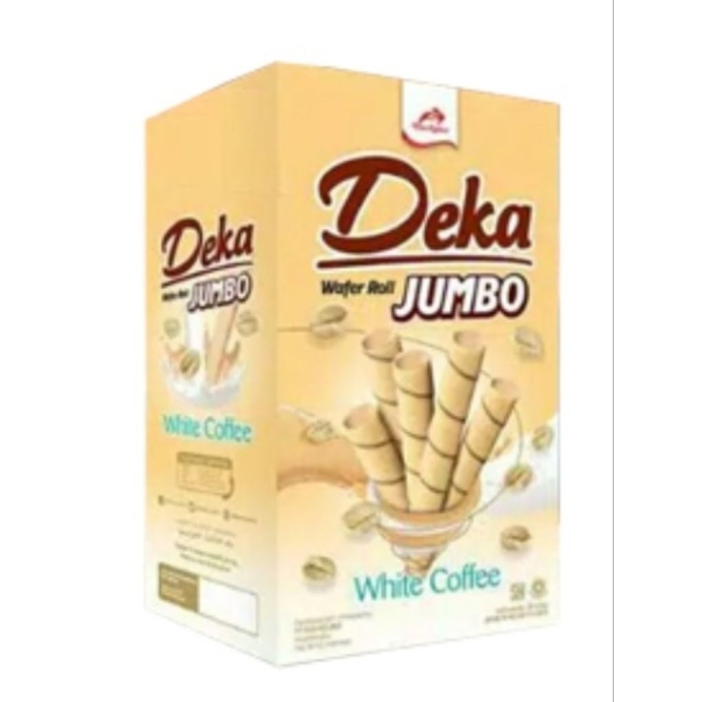 Deka wafer roll Jumbo White Coffee pck 14 g