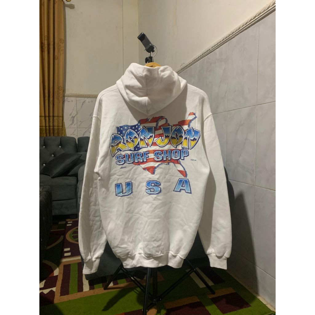 zipper hoodie usa ron jon rare vintage