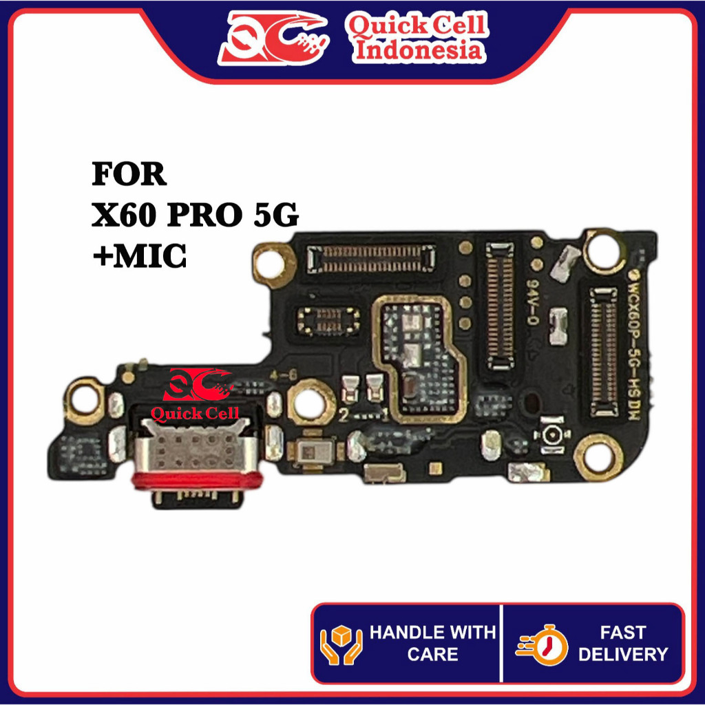 Quick Cell Konektor Papan Charger For Vivo X60 Pro 5G +Mic - Fast Charging