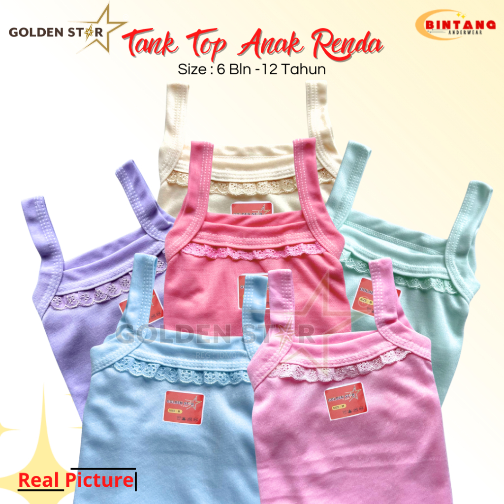 6 PCS singlet anak kaos kutang anak perempuan kaos dalam anak perempuan kaos dalam anak perempuan Pa