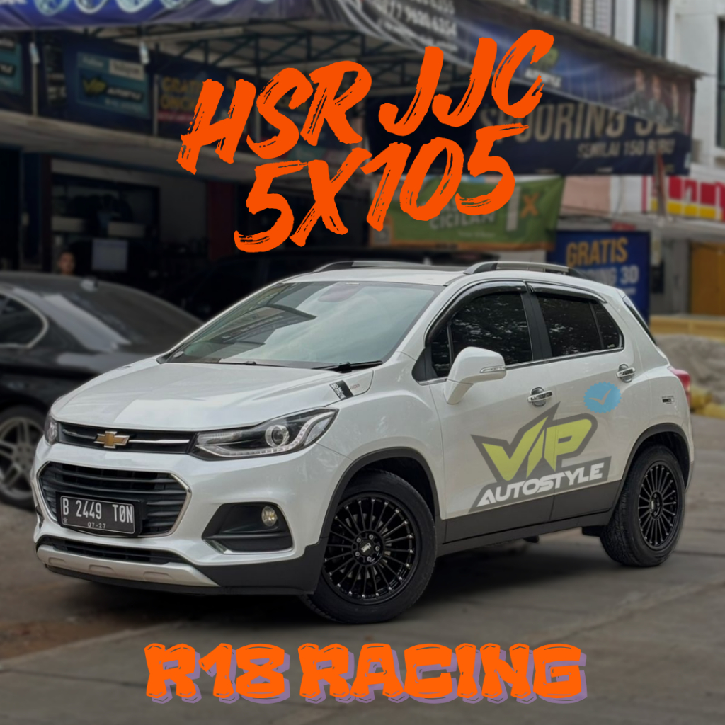 HSR R18 Untuk Chevrolet Trax Ring 18 HSR JJC PCD 5x105 Black Glossy - hsr wheel jakarta utara