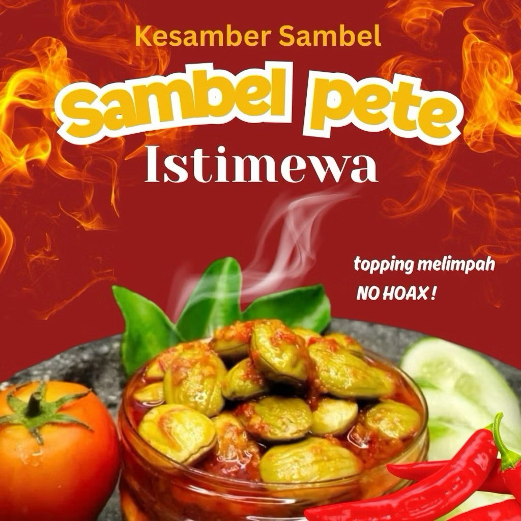 sambal pete ceplus pete utuh sambel pete home made enak kemasan botol 200ml