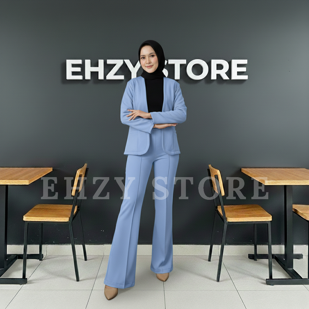 TERBARU TERMURAH ONE SET BLAZER NABILA CELANA CUTBRAY BAHAN SCUBA PREMIUM SETELAN BLAZER CUTBRAY /