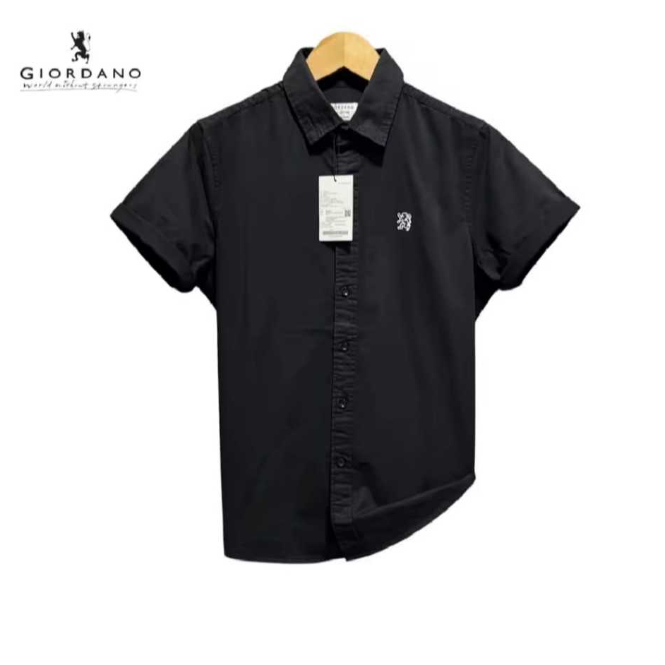 Giordano Kemeja Pria Lengan Pendek Slim Fit