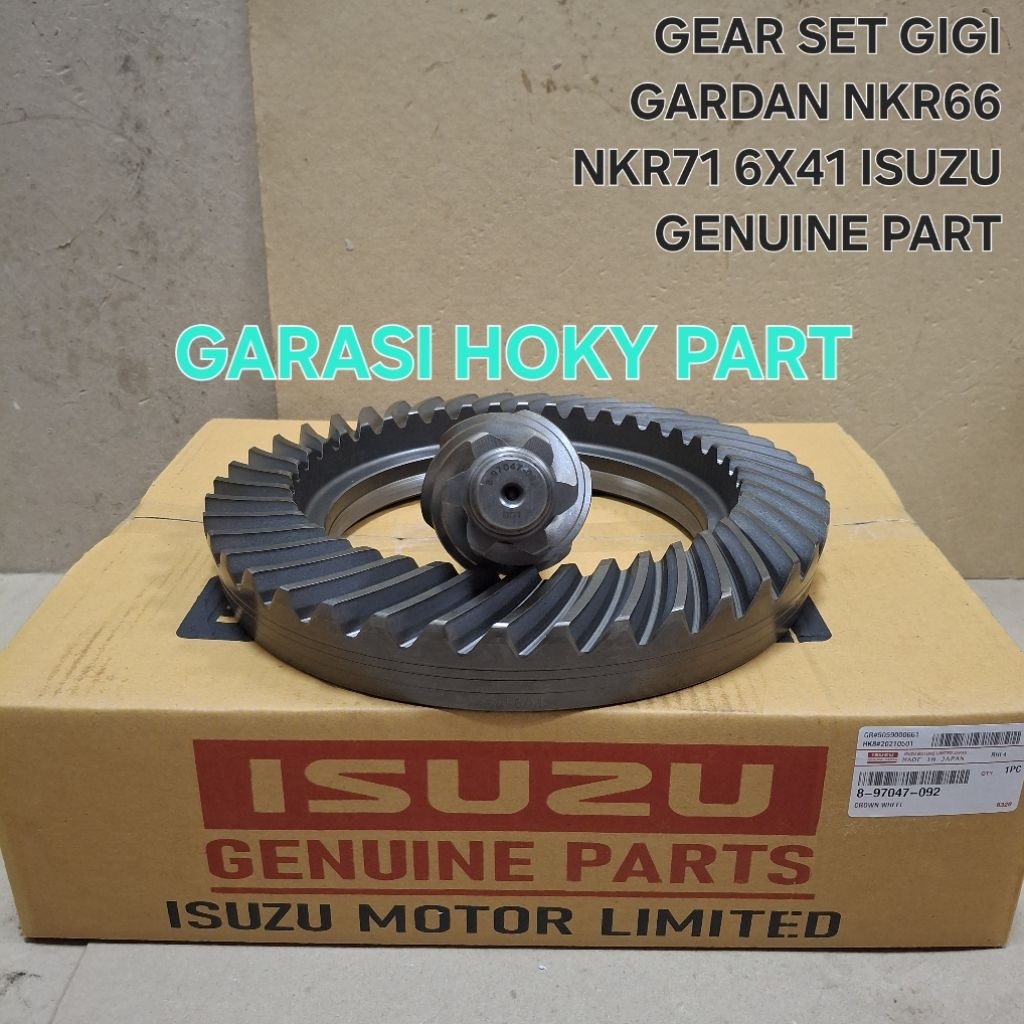 GEAR SET NKR 71 NKR71 ATAU CROWN WHEEL ISUZU ELF NKR66 NKR 66 6X41 NKR71 NKR 71 6X41 MADE IN JAPAN