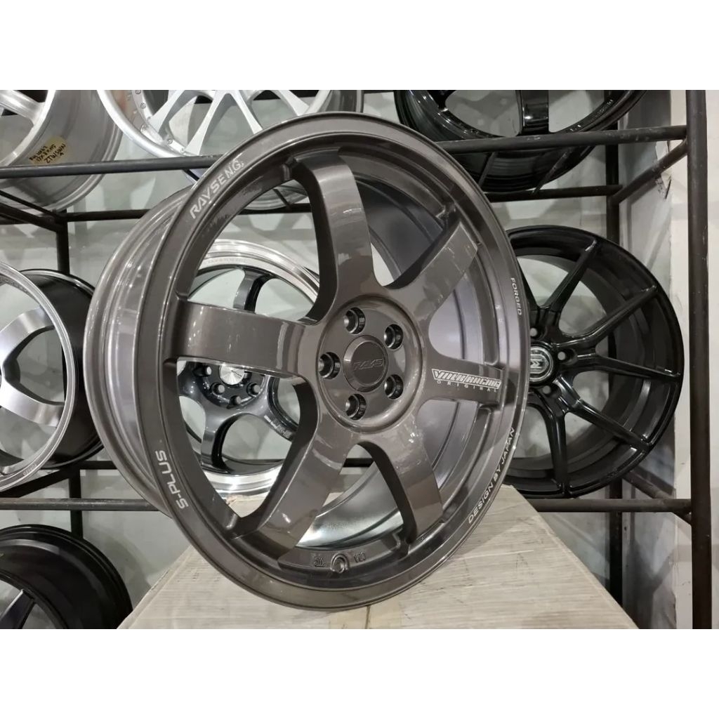 velg mobil ring 18 type rays model te37 baut 5 100 pelek mobil new avanza,veloz,xenia,sienta,Ft86,to