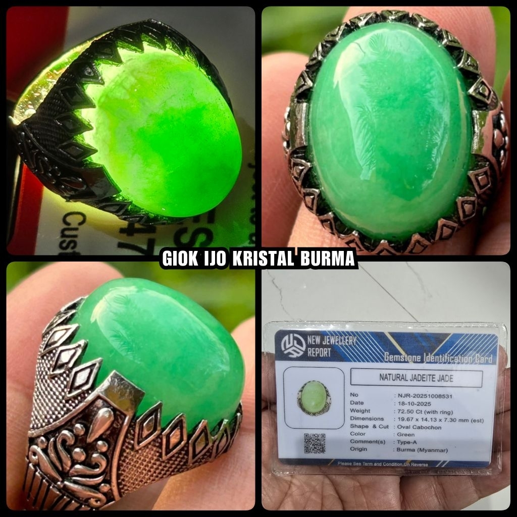 natural giok jade burma myanmar kristal ( type - a ya )