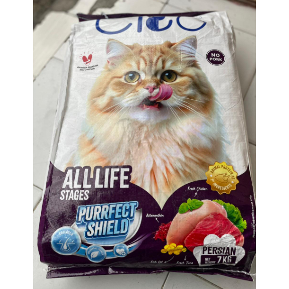 makanan kucing / cat food Cleo Persian Fresh Pack 7 kg ALL LIFE STAGES (SEMUA USIA )