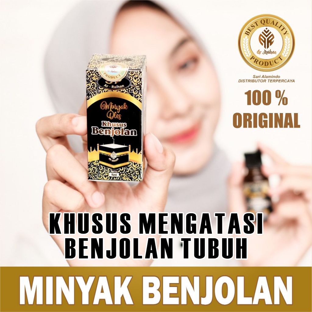 MINYAK PENGHILANG BENJOLAN SP AR RAIHAN, Sangat Mujarab Mengobati Benjolan, Ganglion, Lipoma, Tiroit