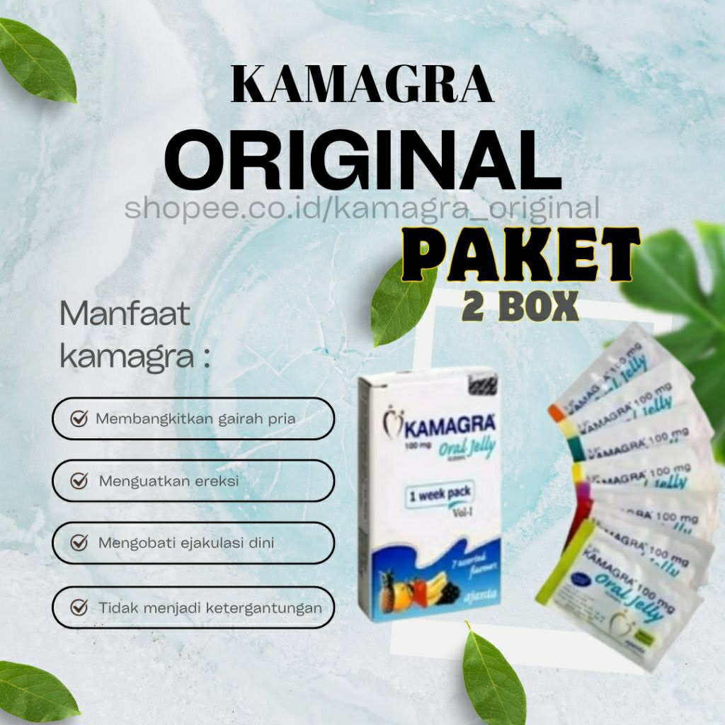 PAKET 2 BOX kamagra sidenafil oral jelly 100mg - oral jelly kamagra 7 sachet original