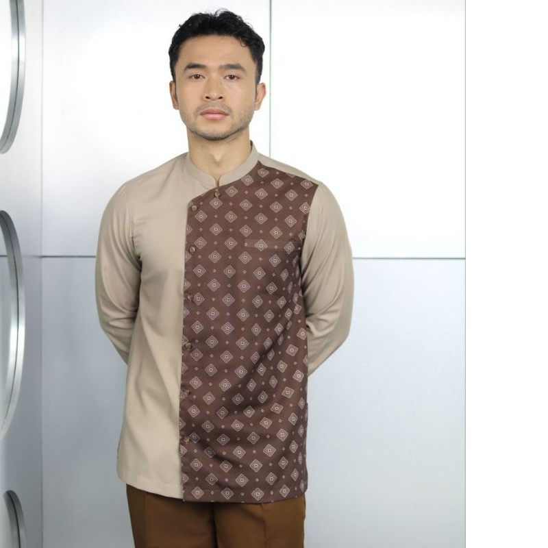 SaviqOfficial- Beskap Batik | Atasan Kemeja Lengan Panjang Pria