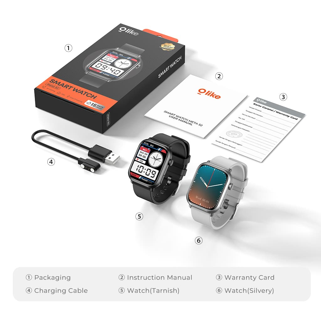 Olike Meta S2 Smartwatch IP68 Strava Sync
