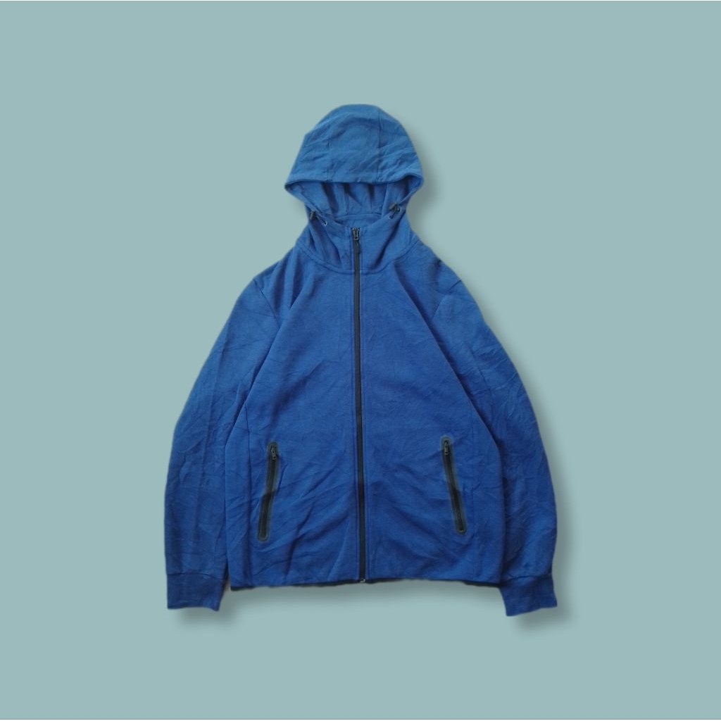 Uniquesport - Jaket Uniqlo Dry Fleece Tech Fullzip Biru Second L