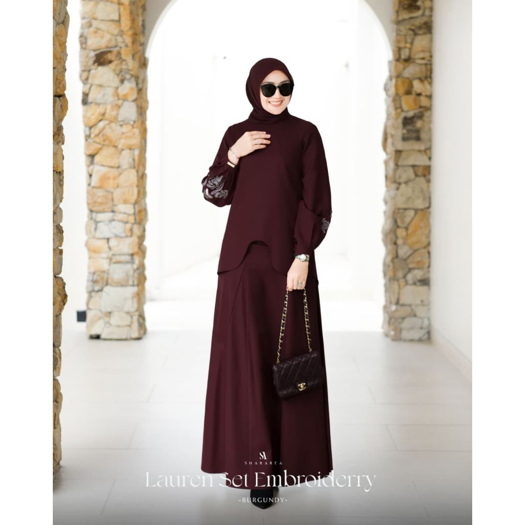 Lauren Set Embroiderry by Shararea / Lauren Set by Shararea / Shararea Terbaru / Shararea Dress / Sh