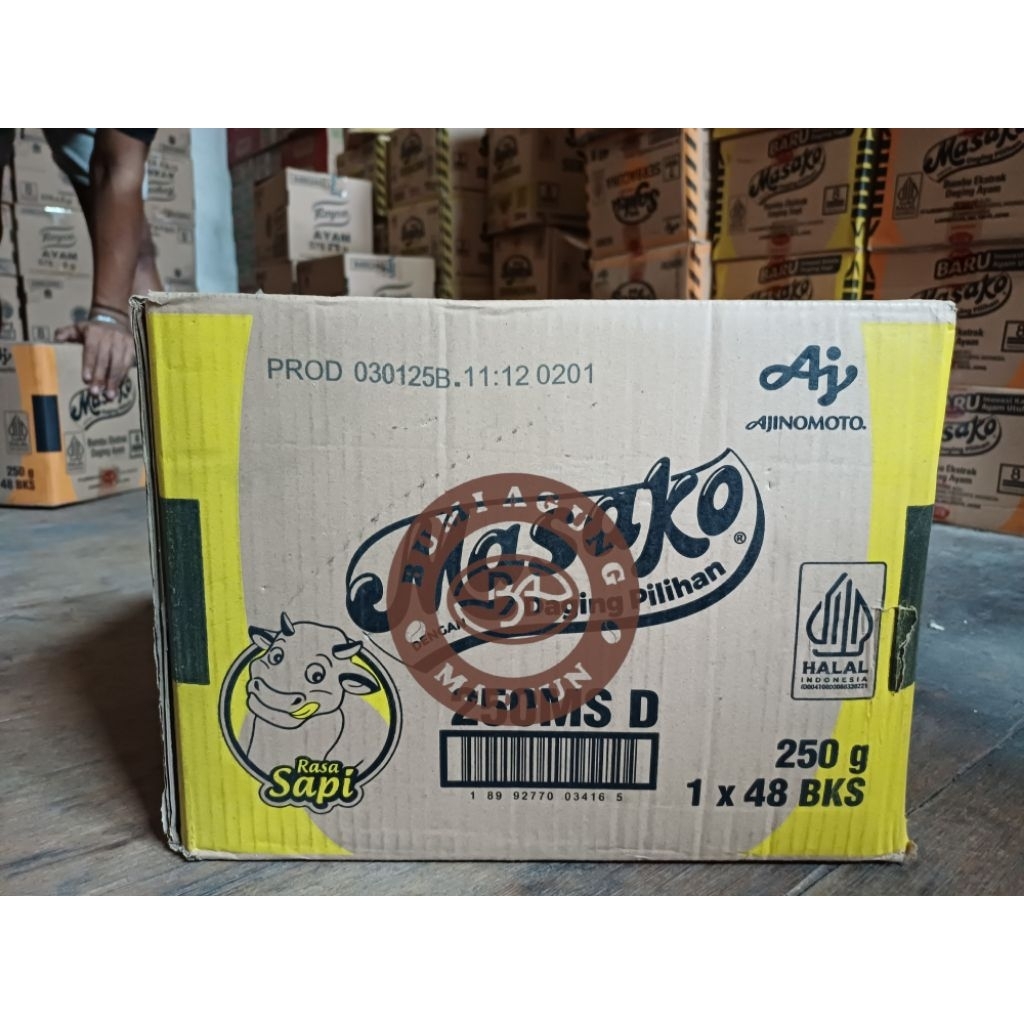 Masako Sapi 250gr kemasan 1 karton isi 48 biji