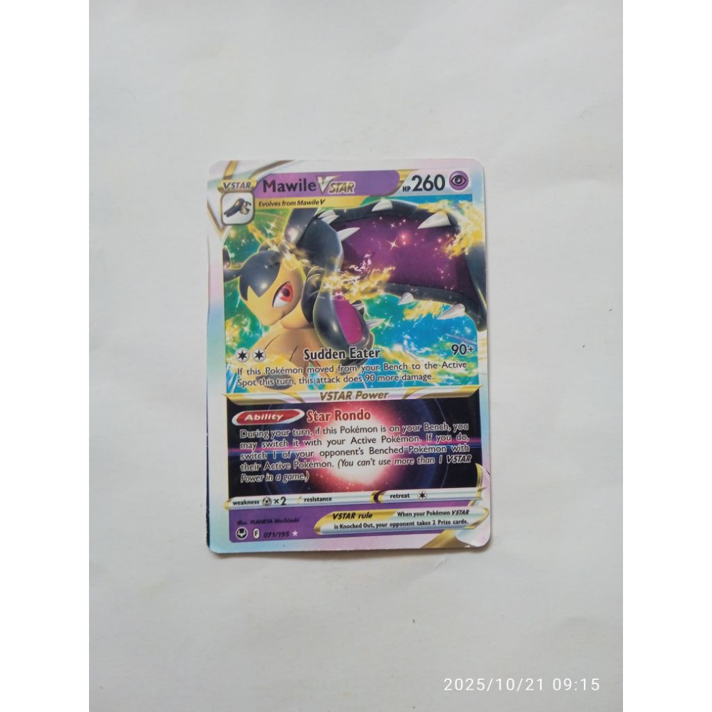 kartu pokemon mawile v star hologram