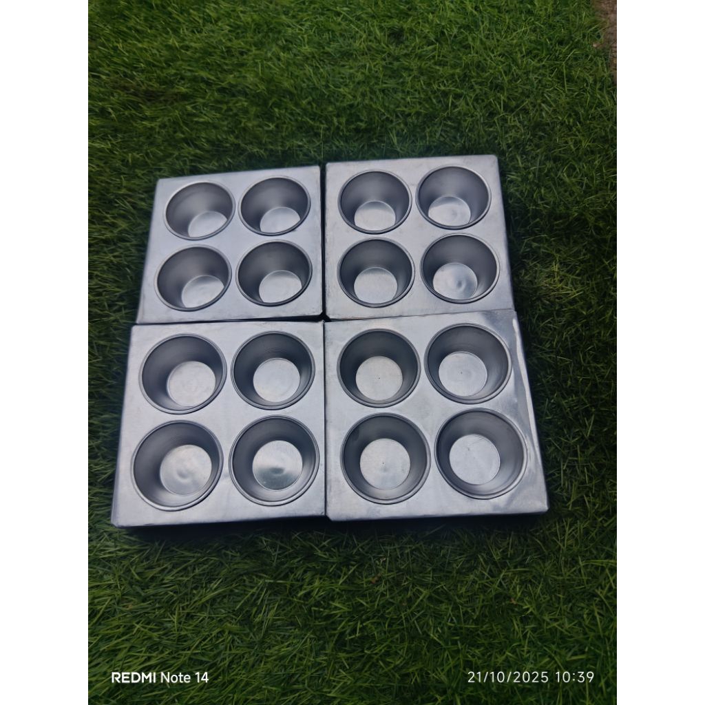 loyang muffin/sodan/wedang koppo isi 4lubang