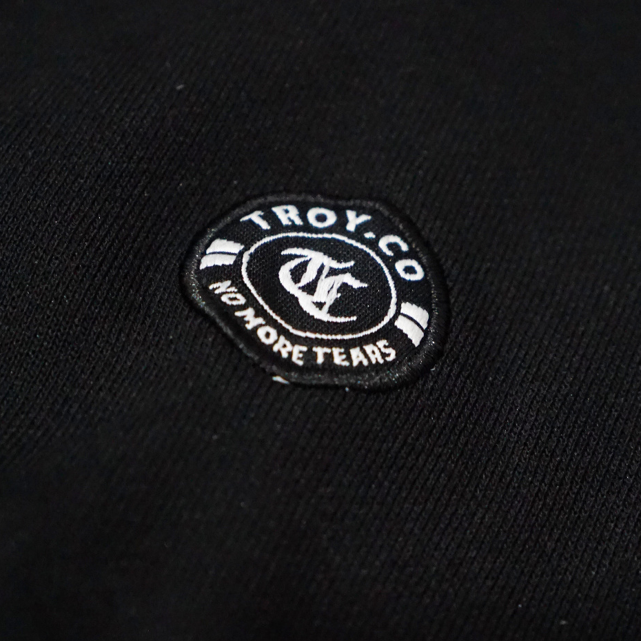 Troy Company Hoodie Boxy Raglan Black Lovat - Hoodie Boxy Hitam BRH 3373