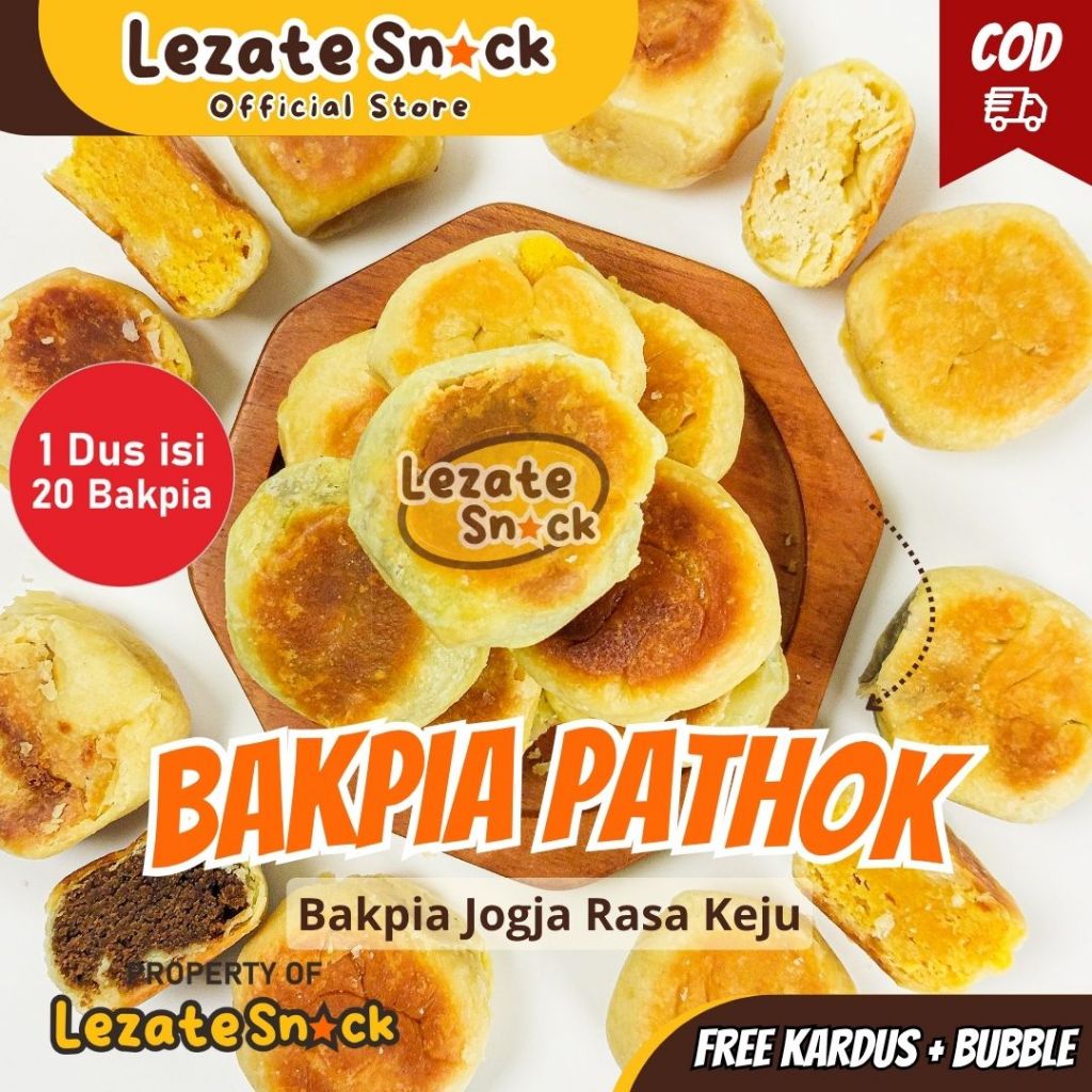 Bakpia Pathok Asli Jogja isi 20 PCS Rasa Keju Bakpia Premium Enak Murah / Bakpia Basah Khas Jogja Ba