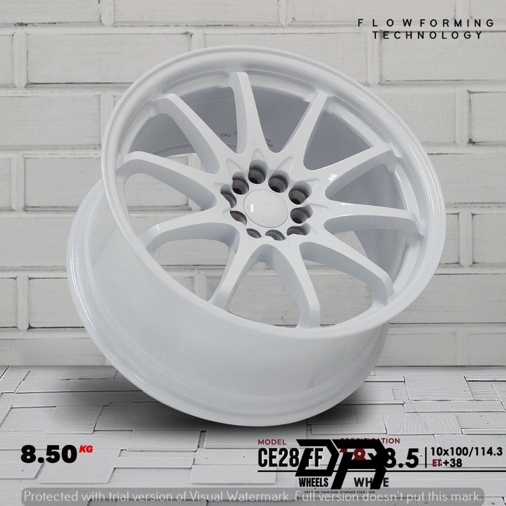 Velg mobil untuk avanza veloz dll ring 18 lebar 85 hole 5x114.3dan 5x100 warna putih