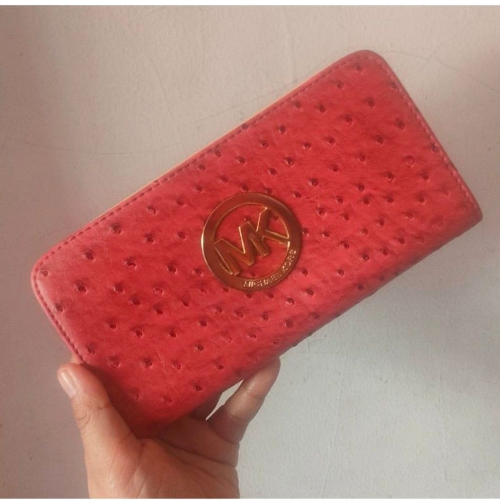 dompet panjang Ostrich Leather Red Wallet