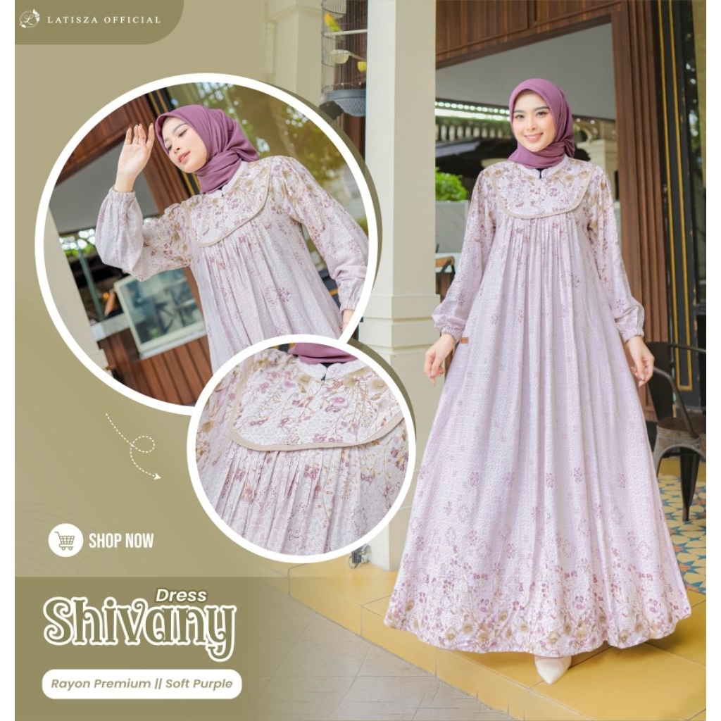 JENNARA DRESS BY LATISZA OUTFIT (SHIVANY DRESS) GAMIS MOTOF CANTIK MODEL STYLISH BAHAN KATUN RAYON P