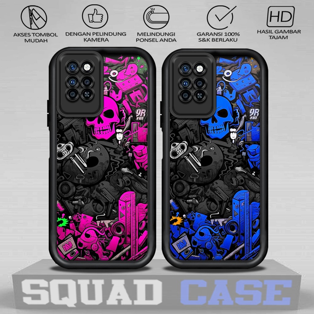 Softcase Glass kaca untuk INFINIX NOTE 10 PRO NOTE 10 PRO NFC Motif ABSTRAK Casing Handphone Case Hp