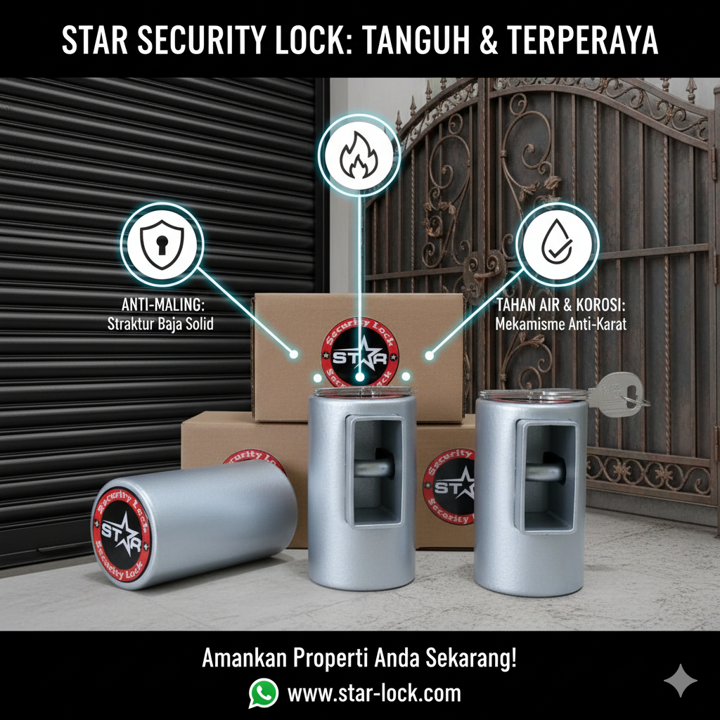 Gembok Anti Maling / Gembok Anti Gunting / Gembok Folding Gate Ruko Anti Maling / Gembok Pagar Besar
