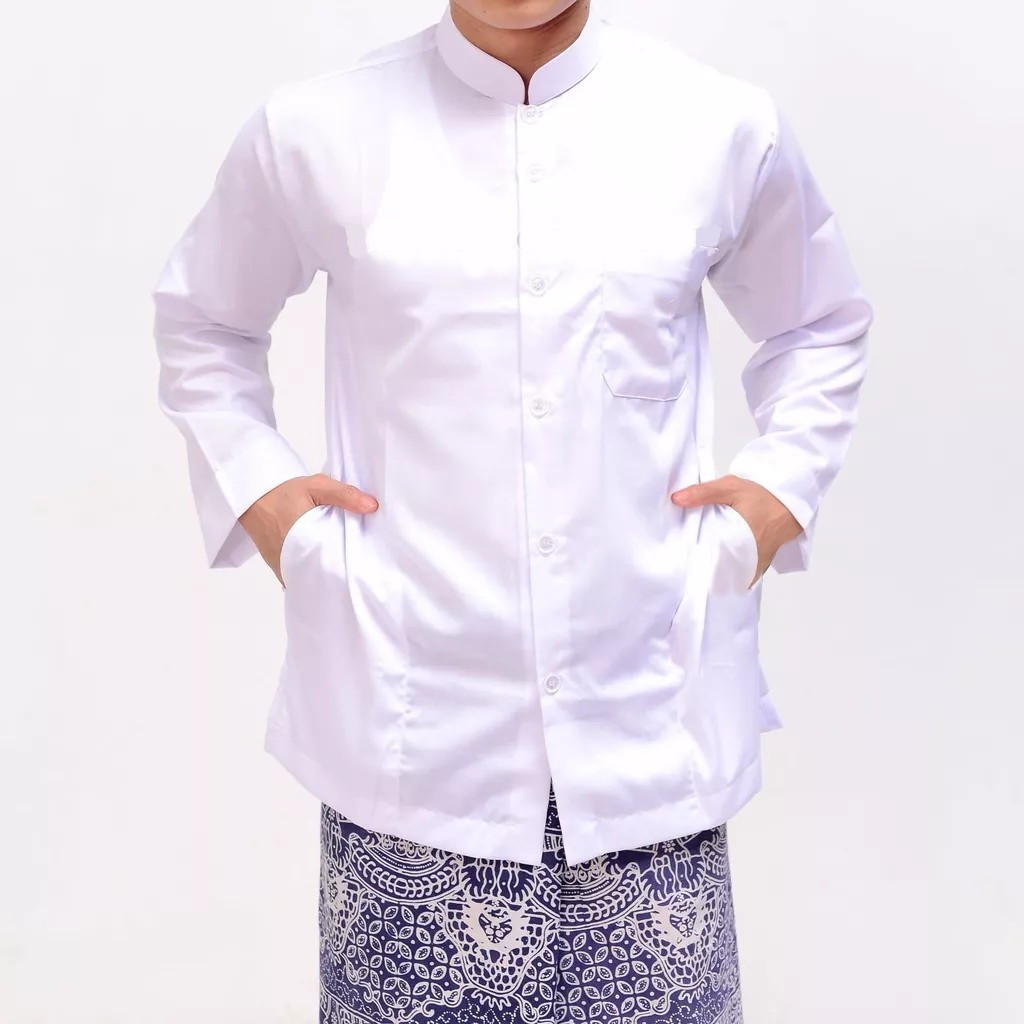 BAJU KOKO HAIBAH MODEL AMMU / BAJU KOKO HAIBAH SAKU SAMPING POLOS HABAIB LENGAN PANJANG KOKO AZ ZAHI