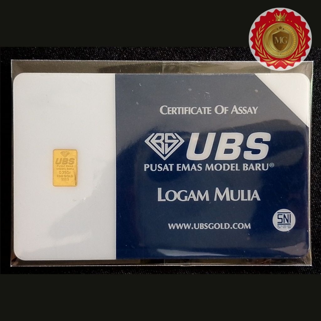 emas logam mulia UBS 0,25gr seperempat gram