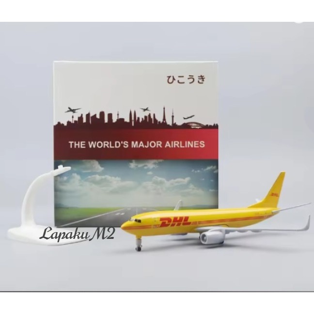 Miniatur Diecast Pesawat DHL B.737 20cm