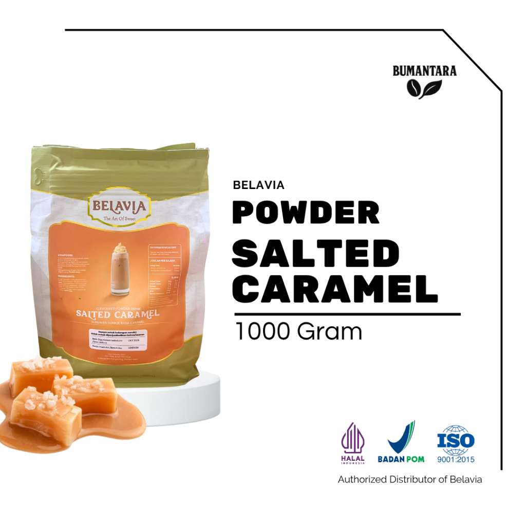 Salted Caramel Powder Drink Belavia | Bubuk Minuman Rasa Salted Caramel | Bumantara Kopi