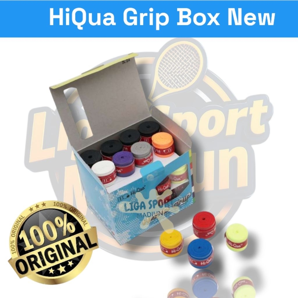 Grip Raket Karet HiQua Box New Raket Badminton Tenis Padel