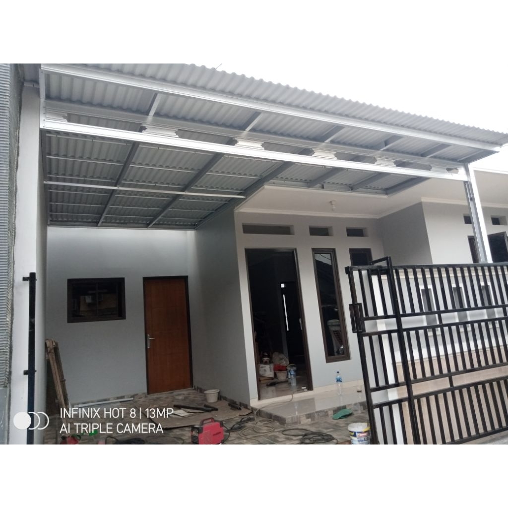 Kanopi atap spandek pasir