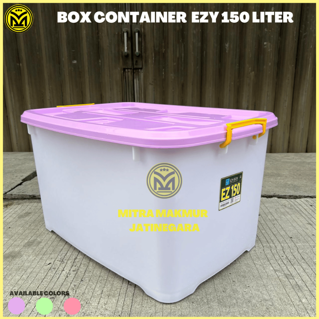 Container Box Ezy Clear Kontainer Box Ezy Warna 130 150 Liter Box Penyimpanan Roda Storage Box