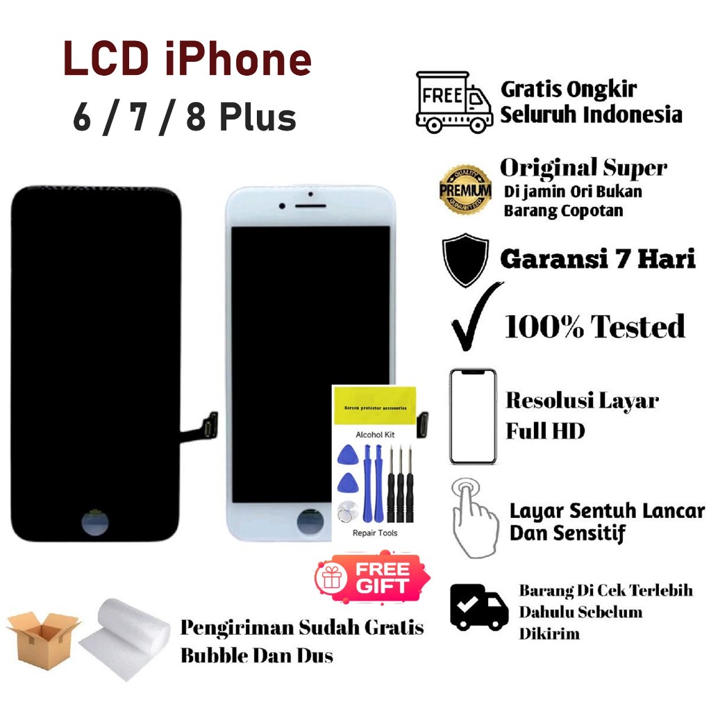 Part LCD iPhone 6 6s 7 8 Plus Original Look - 100% ORIGINAL