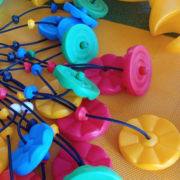 Kursi Pijakan Panjat Tali Anak / Rope Bridge Step Playground Indoor Outdoor