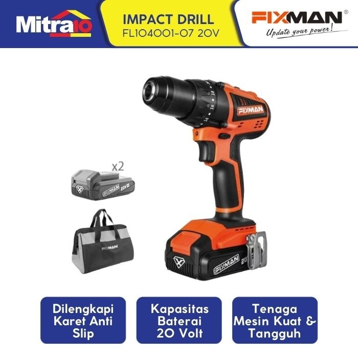 Bor Cordless Fixman FL104001-07 Orange - Cordless Drill