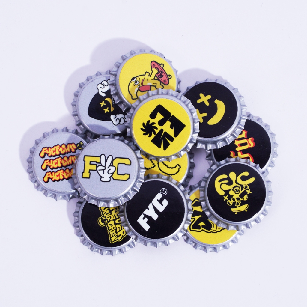 FYC BOTTLE CAP PIN / Bottle Cap Pin / Pin Tutup Botol / Pin Tas Aesthetic / Pin Jaket / Bottle Cap P