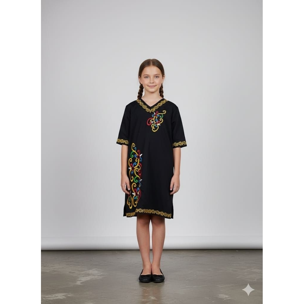 dress jersey anak corak dayak#motif kalimantan