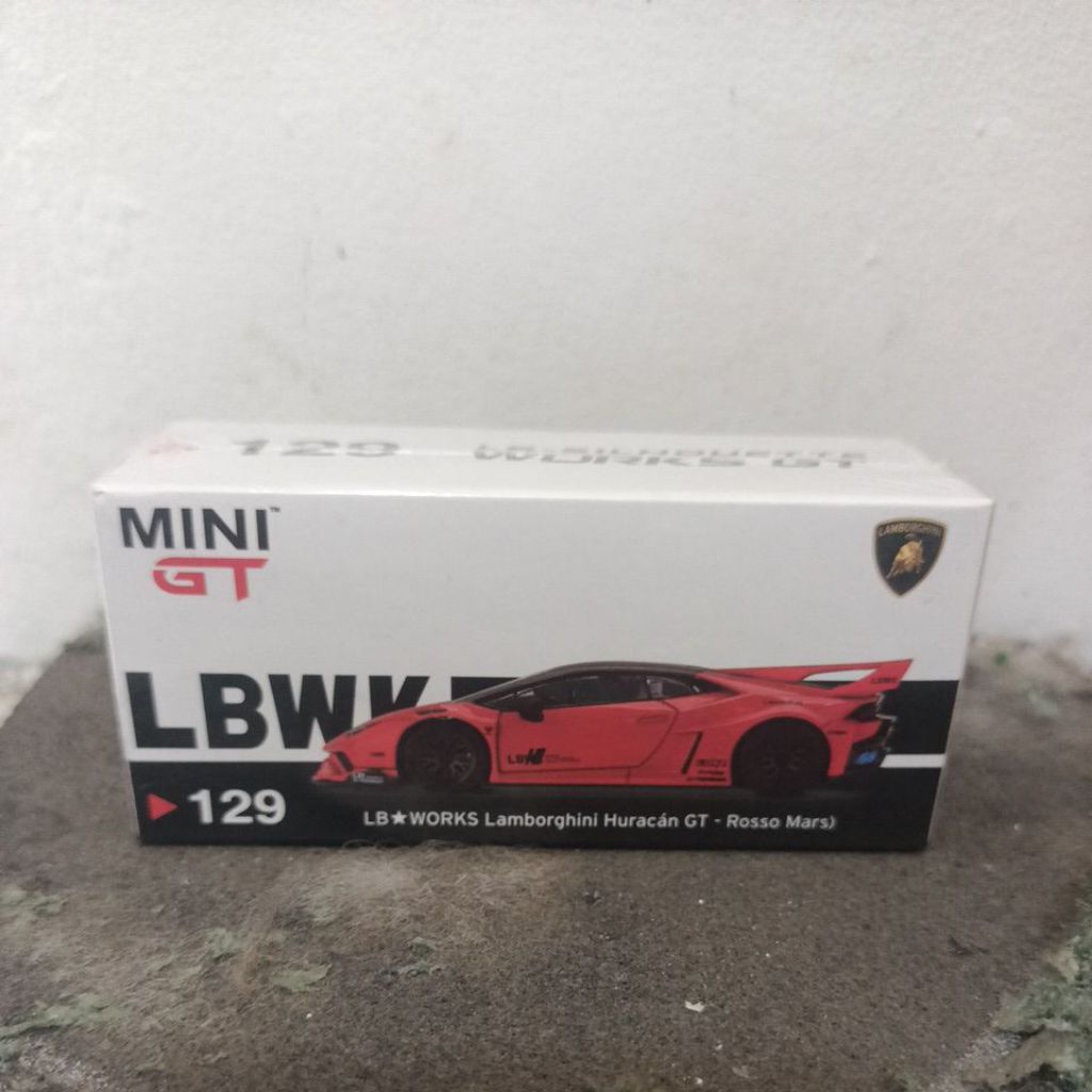 Mini GT/ 129 Lamborghini Huracan GT Rosso Mars - Free Protektor