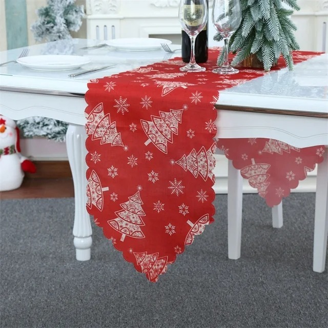 Yeraya Table Runner Natal (Taplak Meja Natal) Mural Renda taplak meja makan taplak meja tamu taplak 