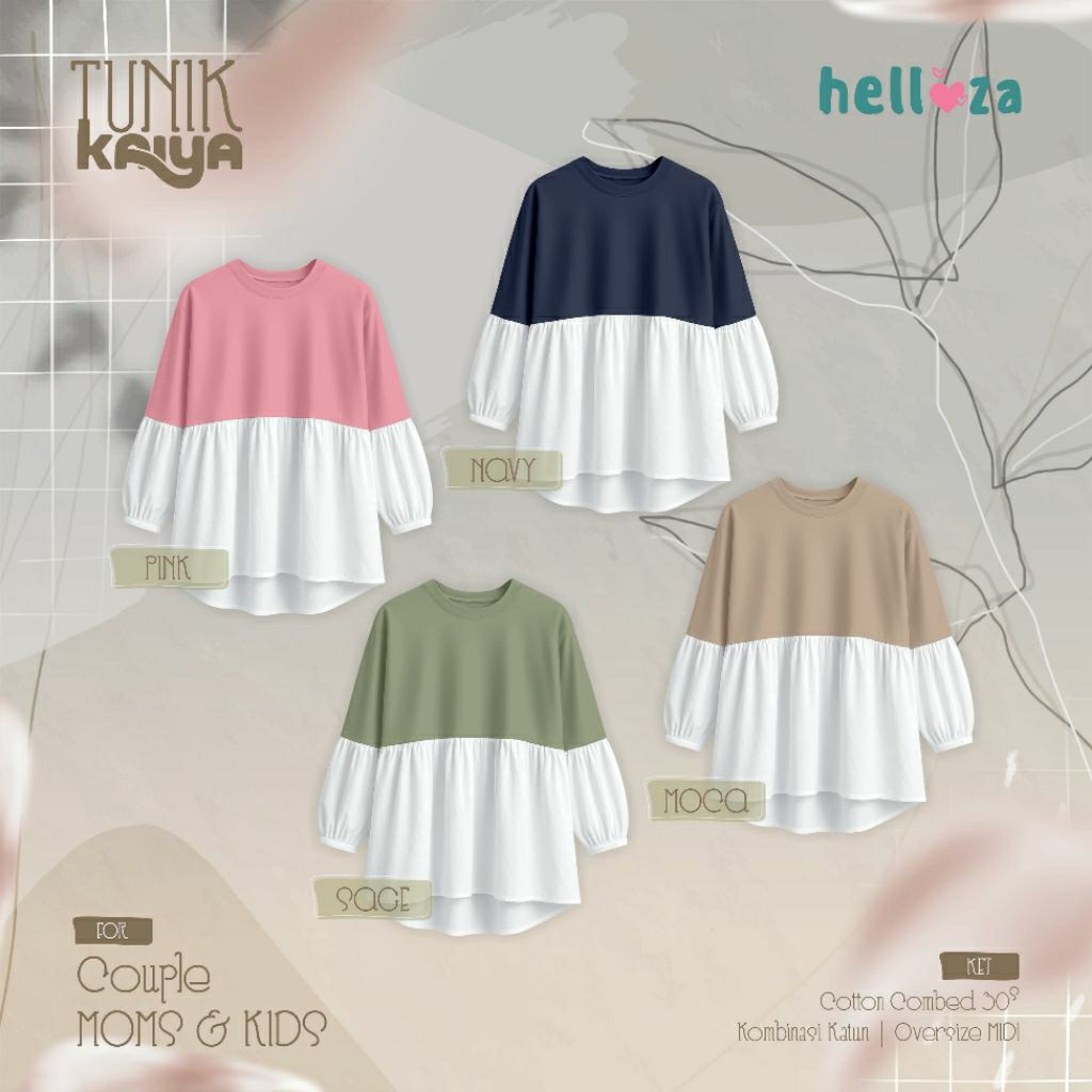 Tunik perempuan, Tunik Dewasa, Atasan dewasa, Blouse Tunik Dewasa Perempuan