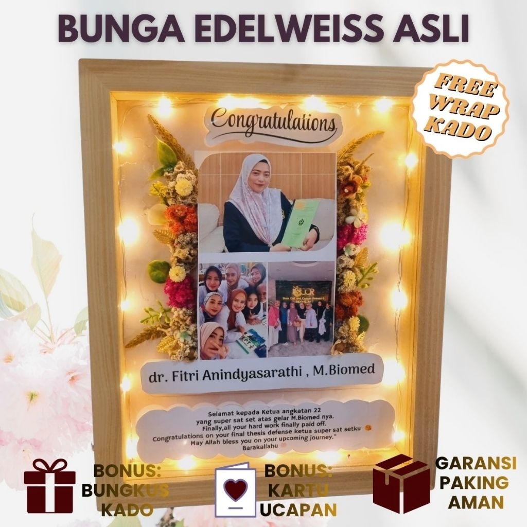 Kado Wisuda Frame Custom / Frame Foto Graduation Gift / Scrapbook Wisuda