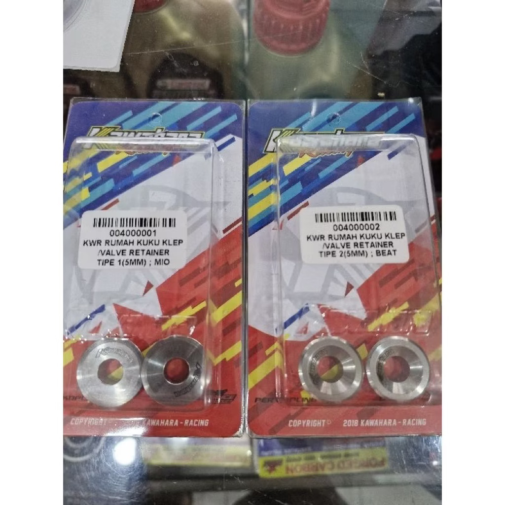 RETAINER TIPE 1 TIPE 2 titanium kawahara batang 5 mm 5MM.tutup klep harga set isi set dua biji retai