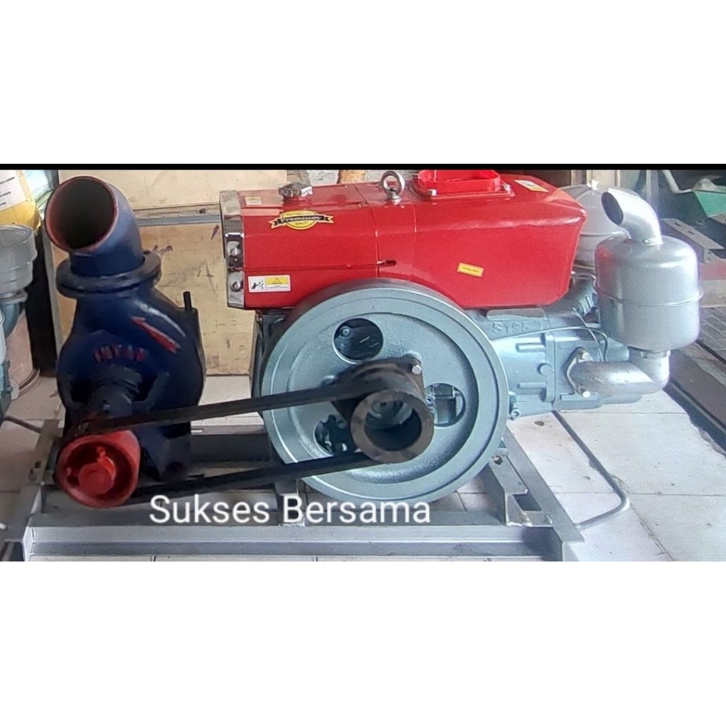 Diesel Solar Jiang Fa S1100 (16pk) + Pompa Intan 6 " (As dan Kipas Stainless) +Pangkon Diesel + 2pc 