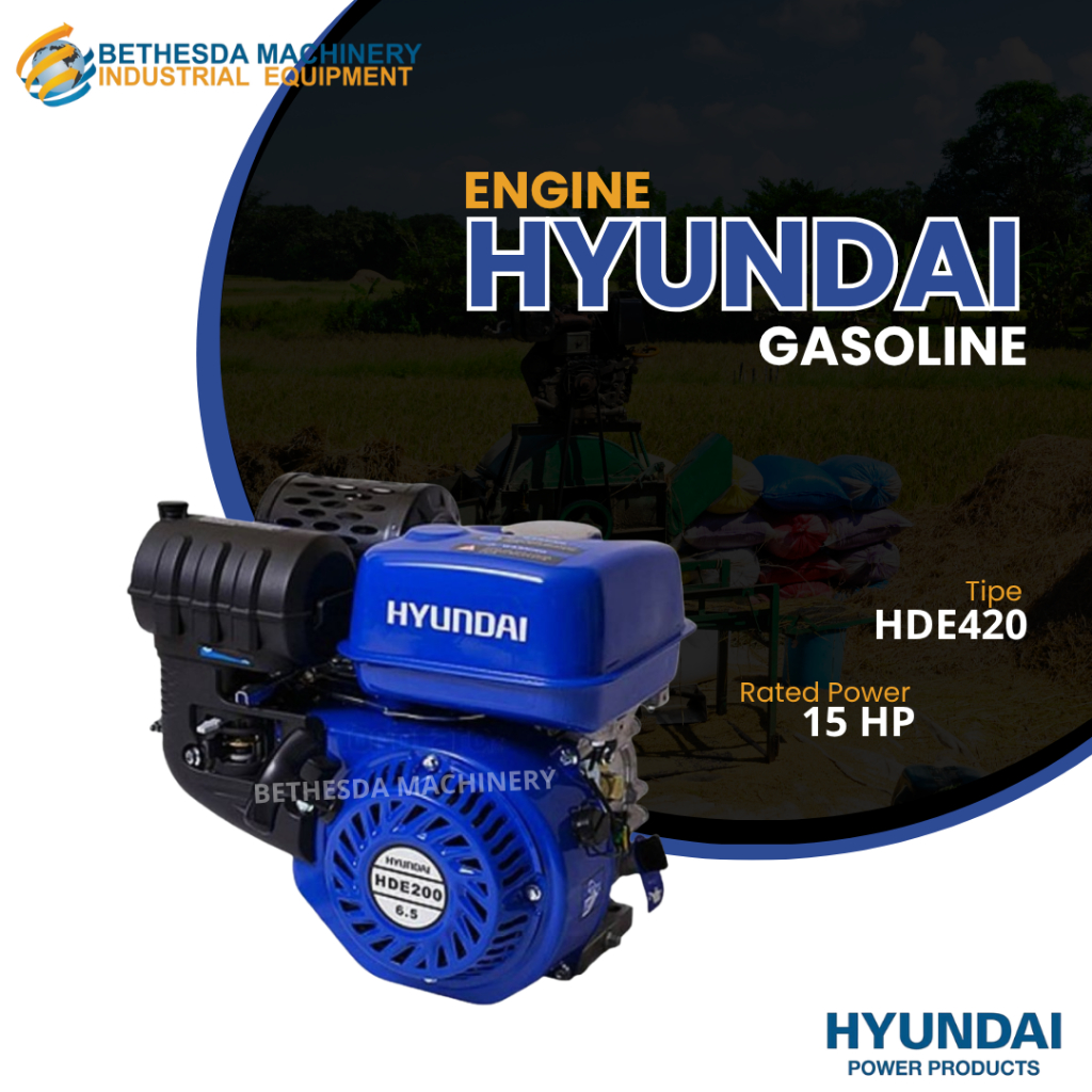 Penggerak Mesin Serbaguna 8.8 Kw Bensin HYUNDAI Mesin HDE 420