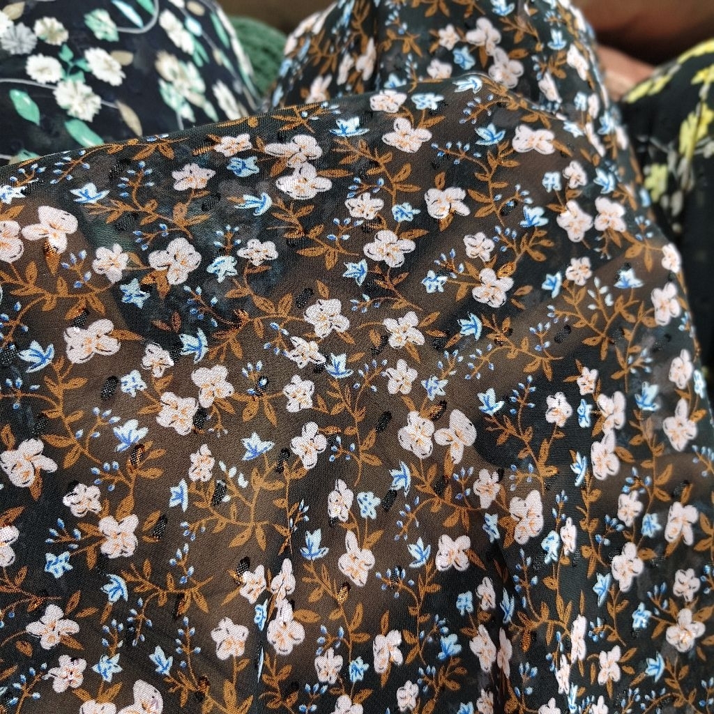 KAIN SIFON URAGIRI PREMIUM MOTIF BUNGA KECIL - KAIN SIFON RUBIAH MOTIF KEMBANG KECIL - KAIN SIFON MO